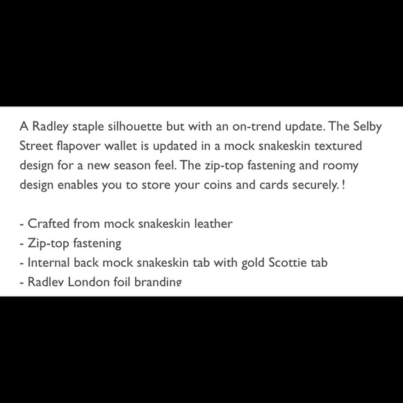 NWT Radley London Selby Street Small Pouch - Picture 4 of 5